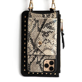 Hestia Crossbody iPhone Combo - Python on Black - Crossbody Combo- My Armadura