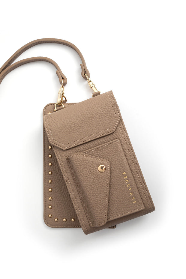 Hestia Crossbody Phone Holster Combo - Taupe - Crossbody Combo- My Armadura