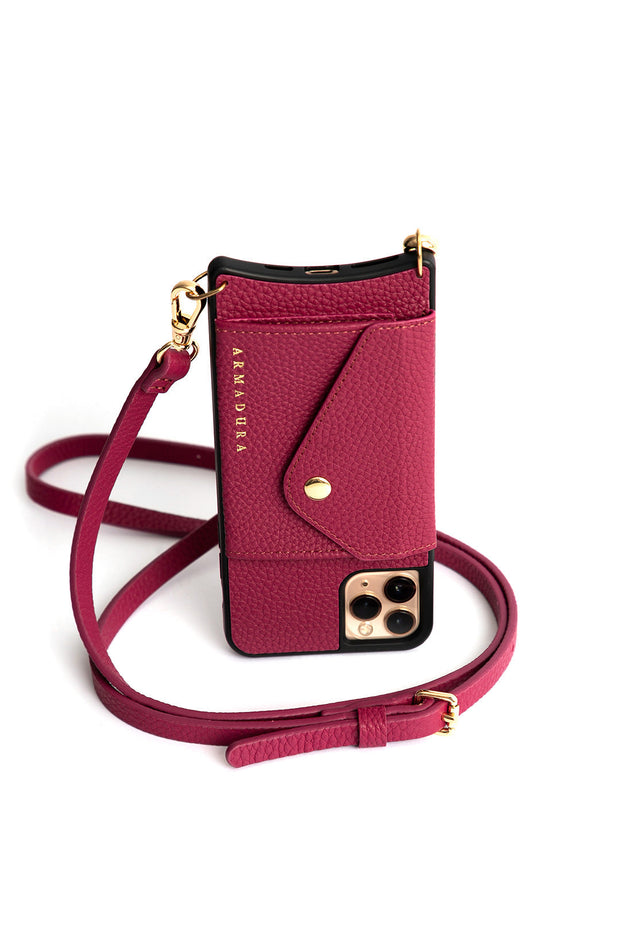 Hestia Crossbody iPhone Combo - Fuchsia - Crossbody Combo- My Armadura