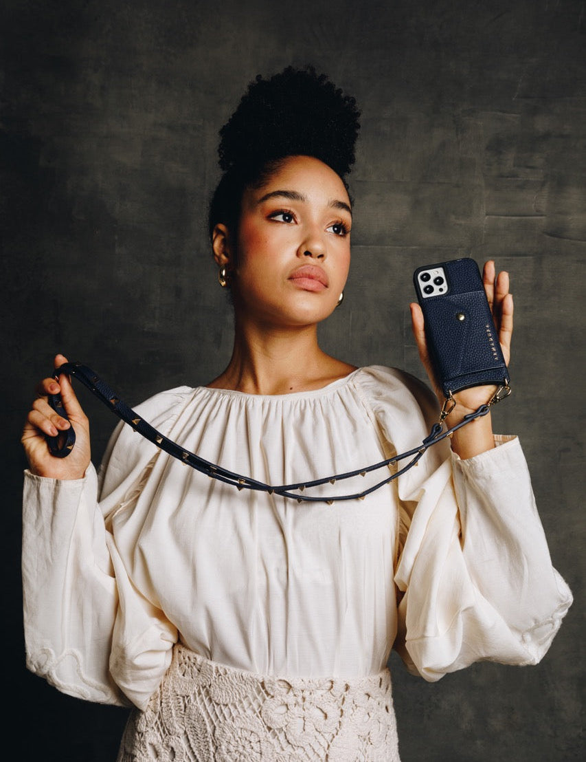 Minerva Crossbody iPhone Set - Navy - Crossbody Set- My Armadura