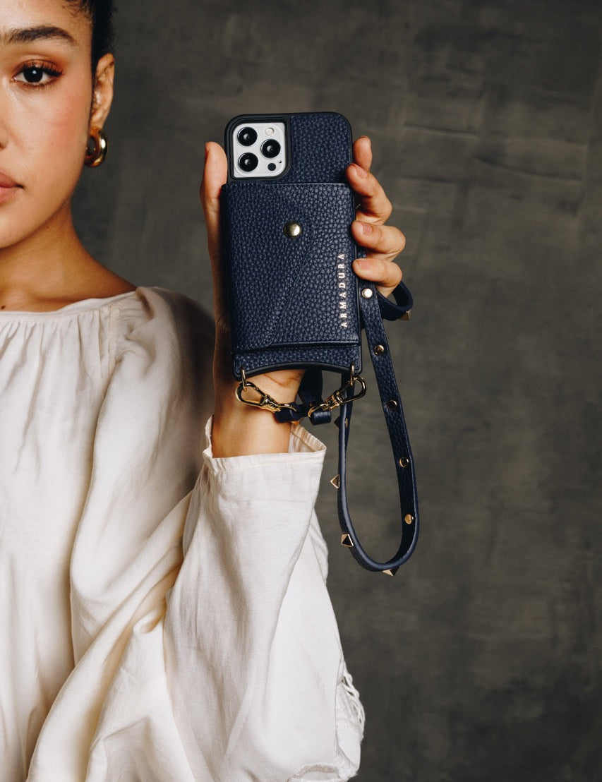 Minerva Crossbody iPhone Set - Navy - Crossbody Set- My Armadura