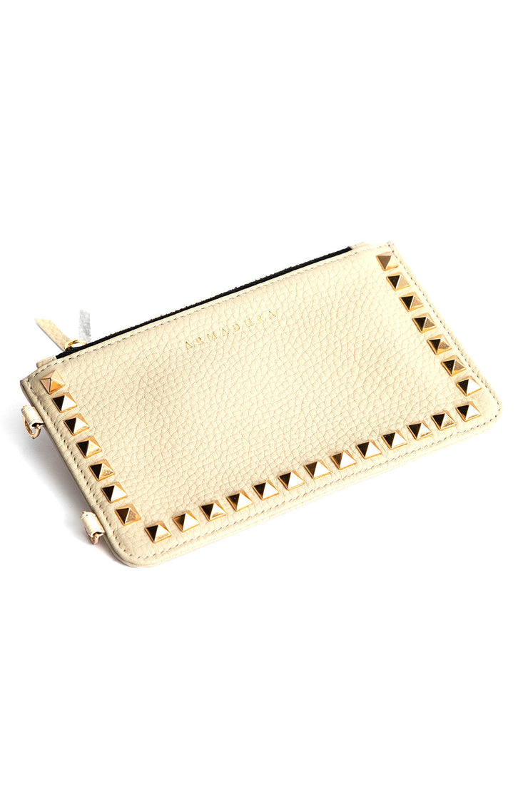 Minerva Pyramid Stud Pouch - Crème - Pouch- My Armadura