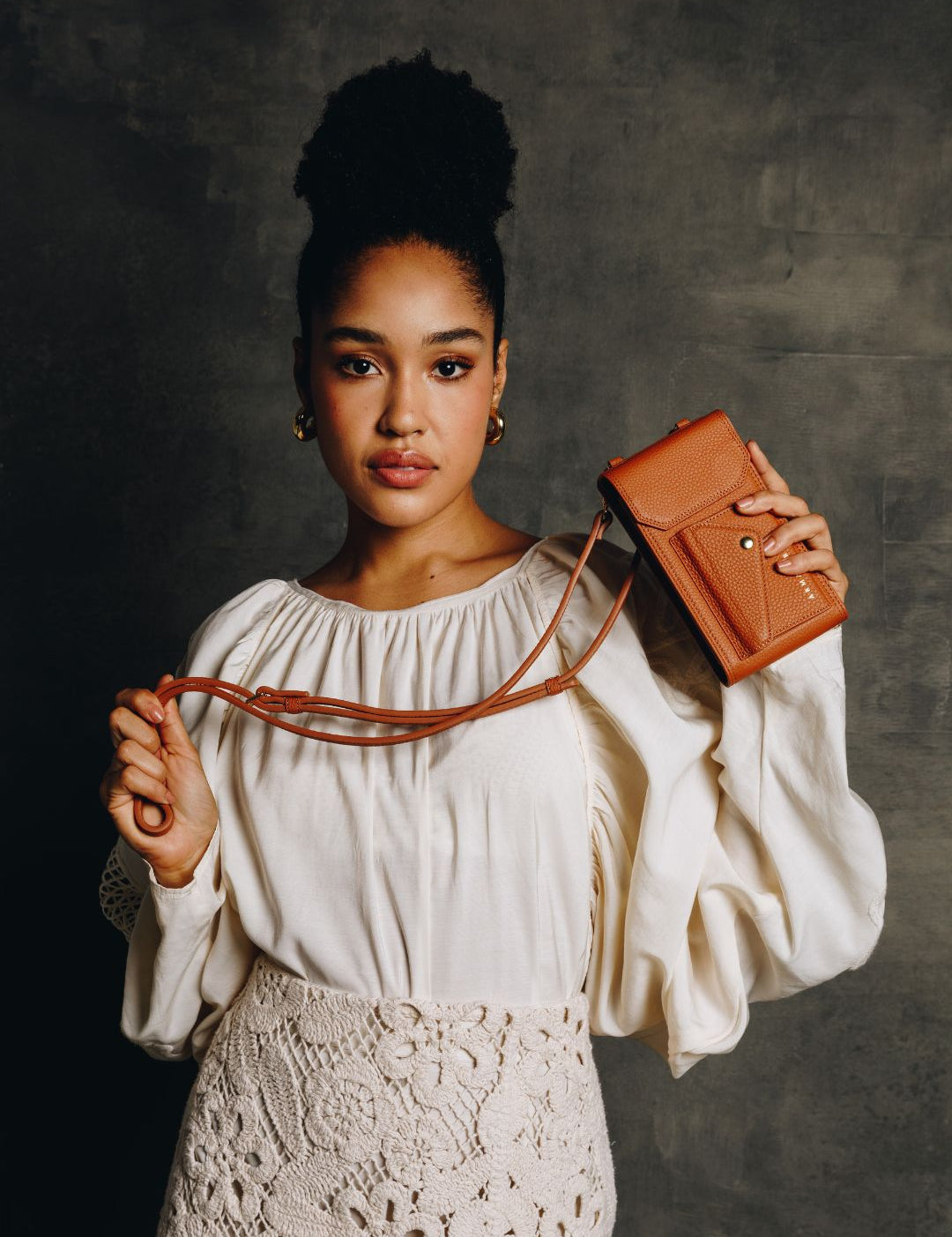 Hestia Crossbody Phone Holster Set - Tan - Crossbody Set- My Armadura