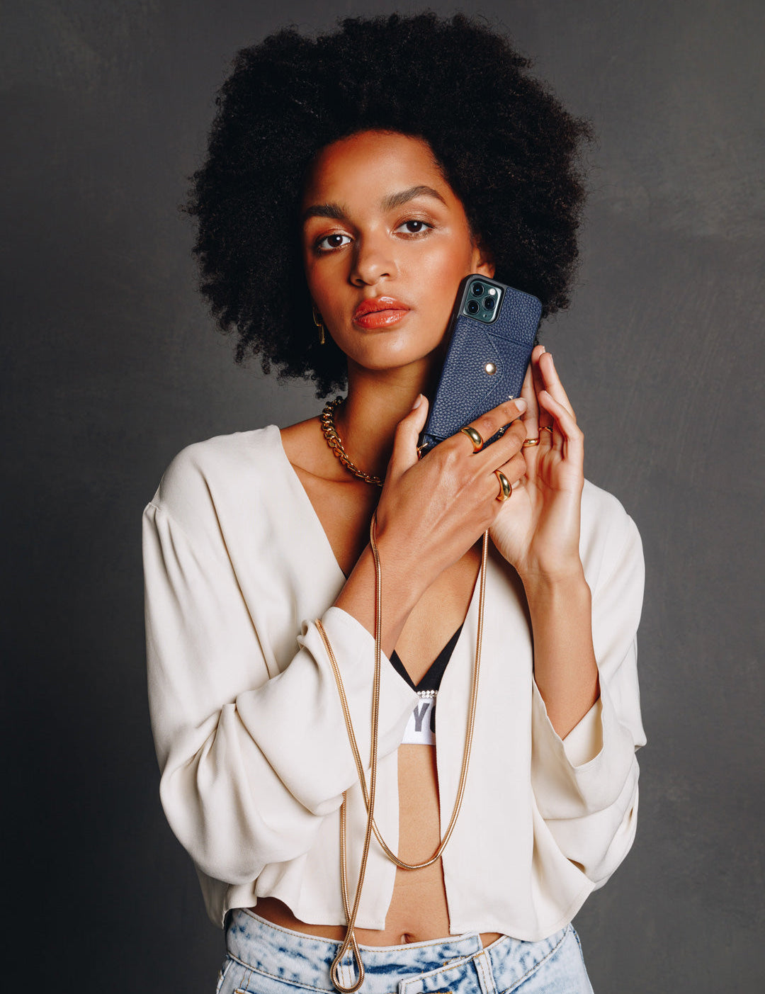 Aphrodite Crossbody iPhone Set - Navy - Crossbody Set- My Armadura