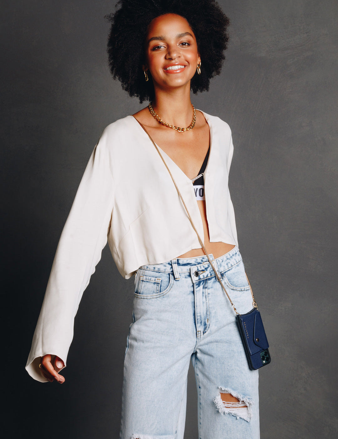 Aphrodite Crossbody iPhone Set - Navy - Crossbody Set- My Armadura