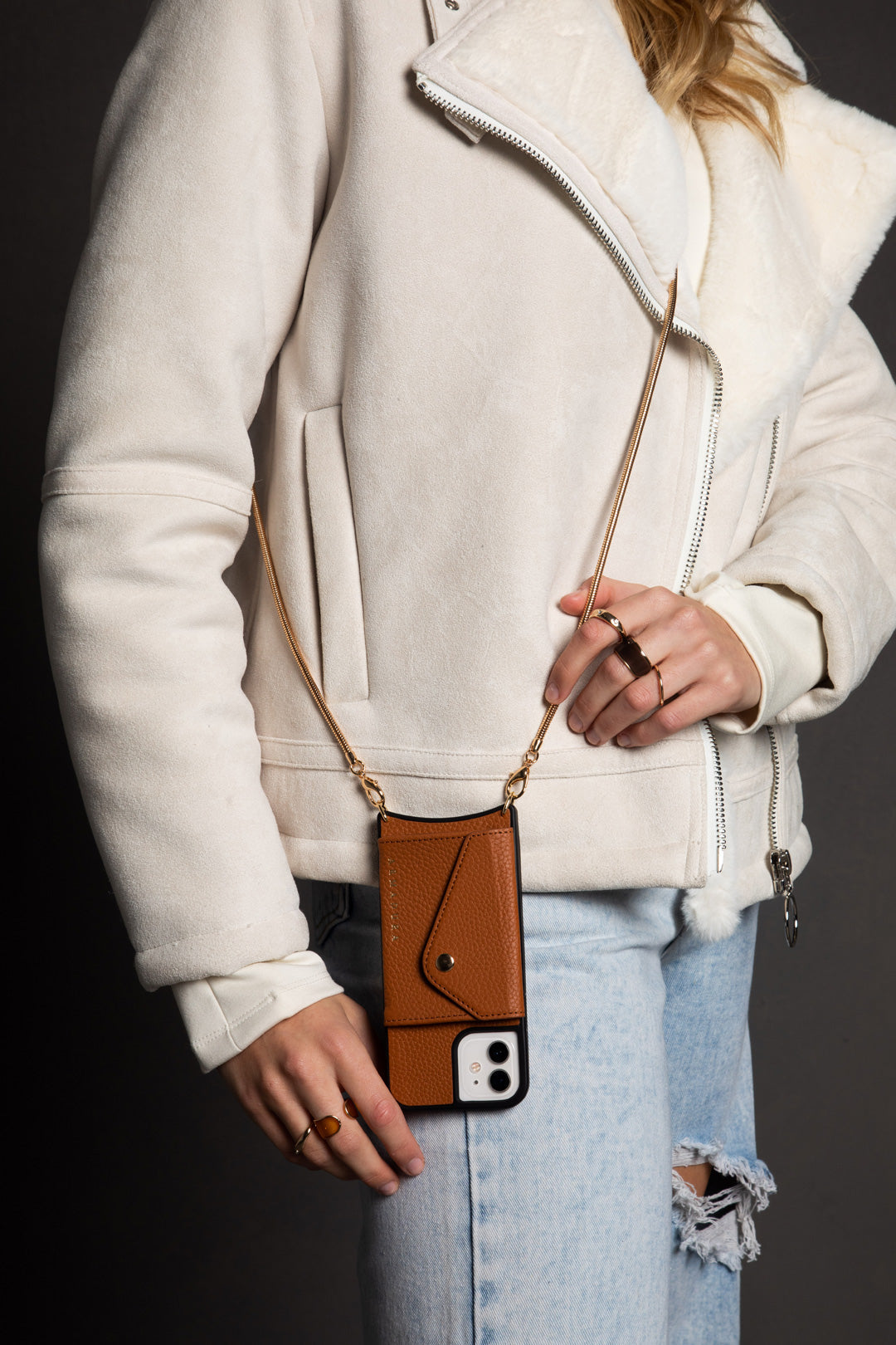 Aphrodite Crossbody iPhone Set - Tan - Crossbody Set- My Armadura