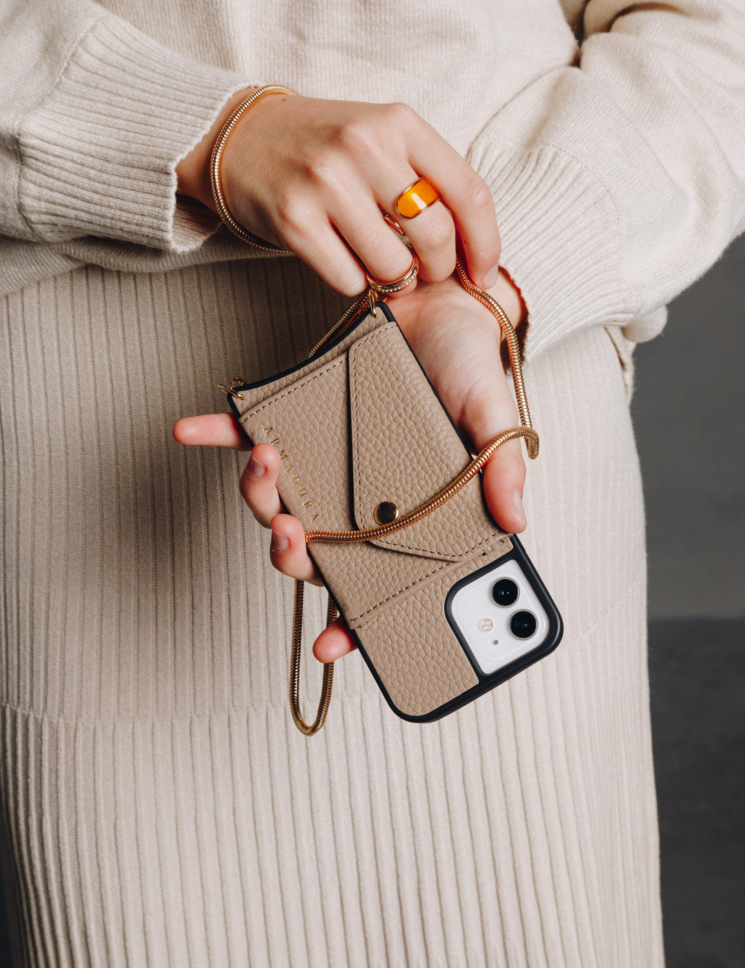 Aphrodite Crossbody iPhone Set - Taupe - Crossbody Set- My Armadura