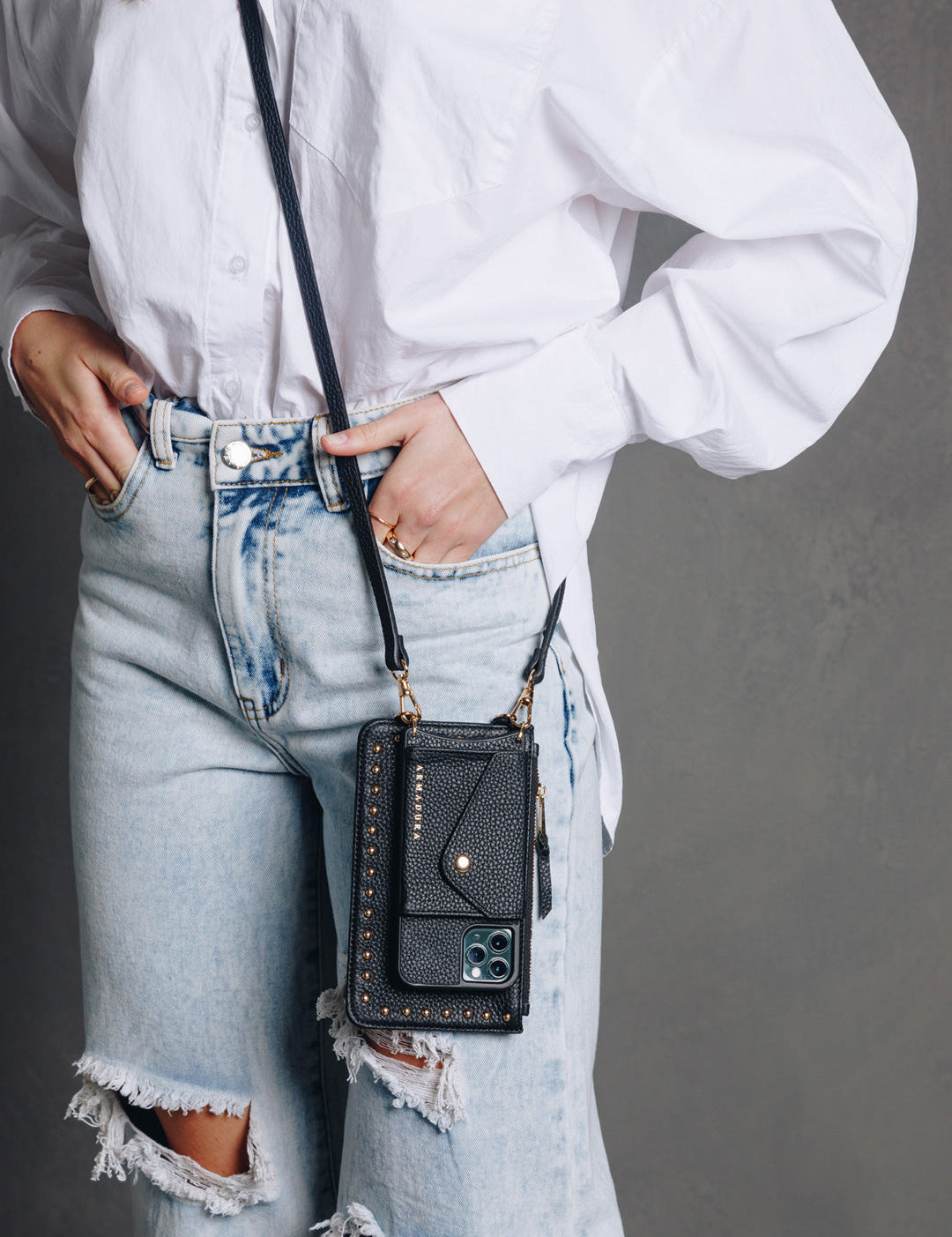 Hestia Crossbody iPhone Combo - Black - Crossbody Combo- My Armadura