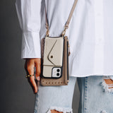 Hestia Crossbody iPhone Combo - Crème on Taupe - Crossbody Combo- My Armadura