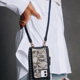 Hestia Crossbody iPhone Combo - Python on Black - Crossbody Combo- My Armadura