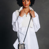 Hestia Crossbody iPhone Combo - Python on Black - Crossbody Combo- My Armadura