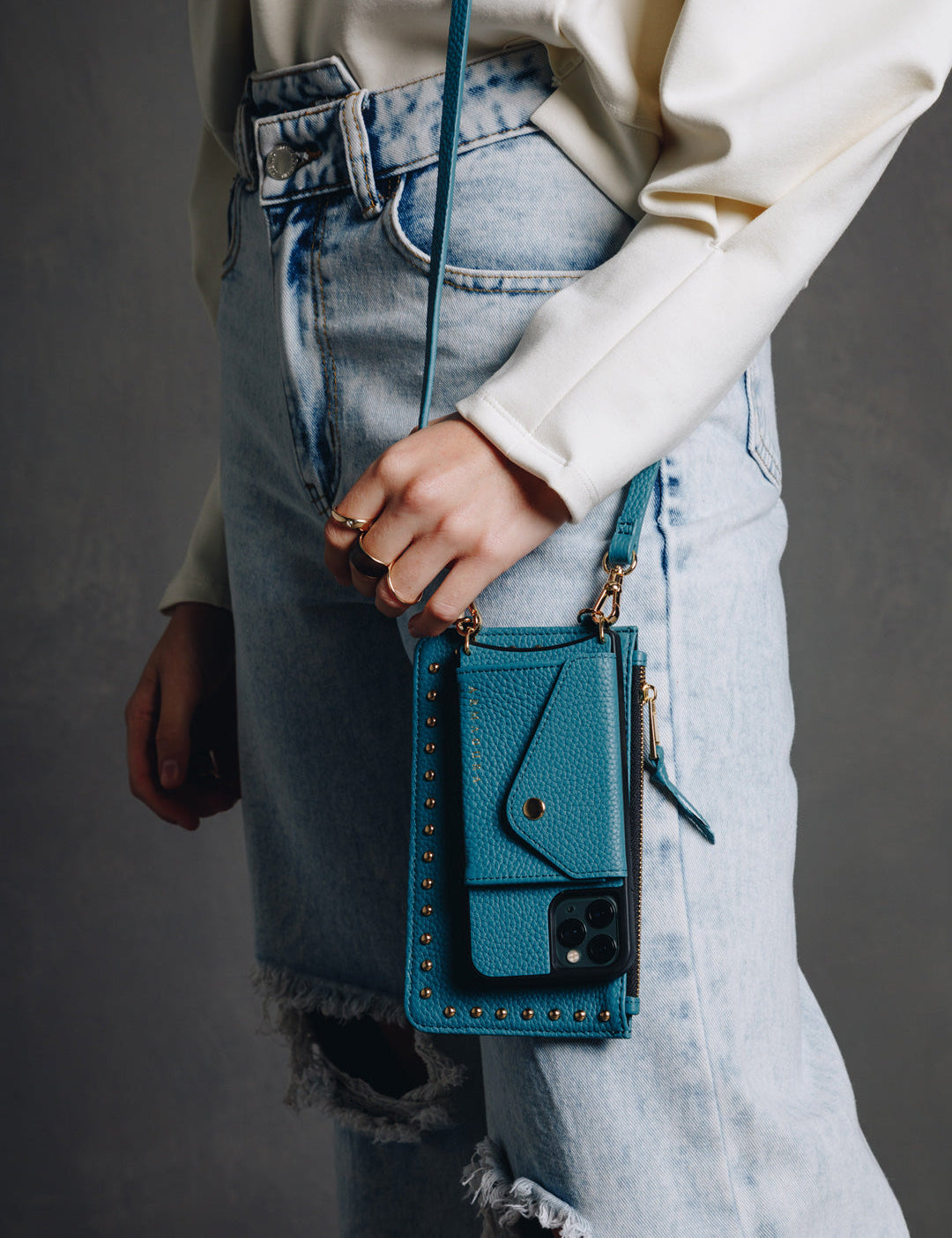 Hestia Crossbody iPhone Combo - Teal - Crossbody Combo- My Armadura