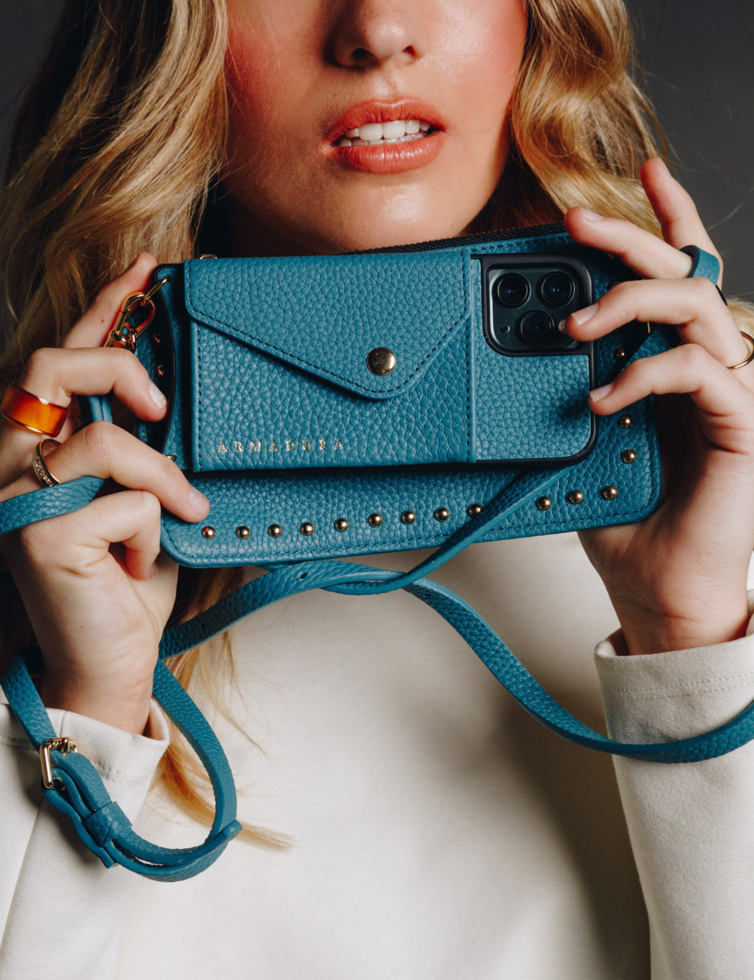 Hestia Crossbody iPhone Combo - Teal - Crossbody Combo- My Armadura