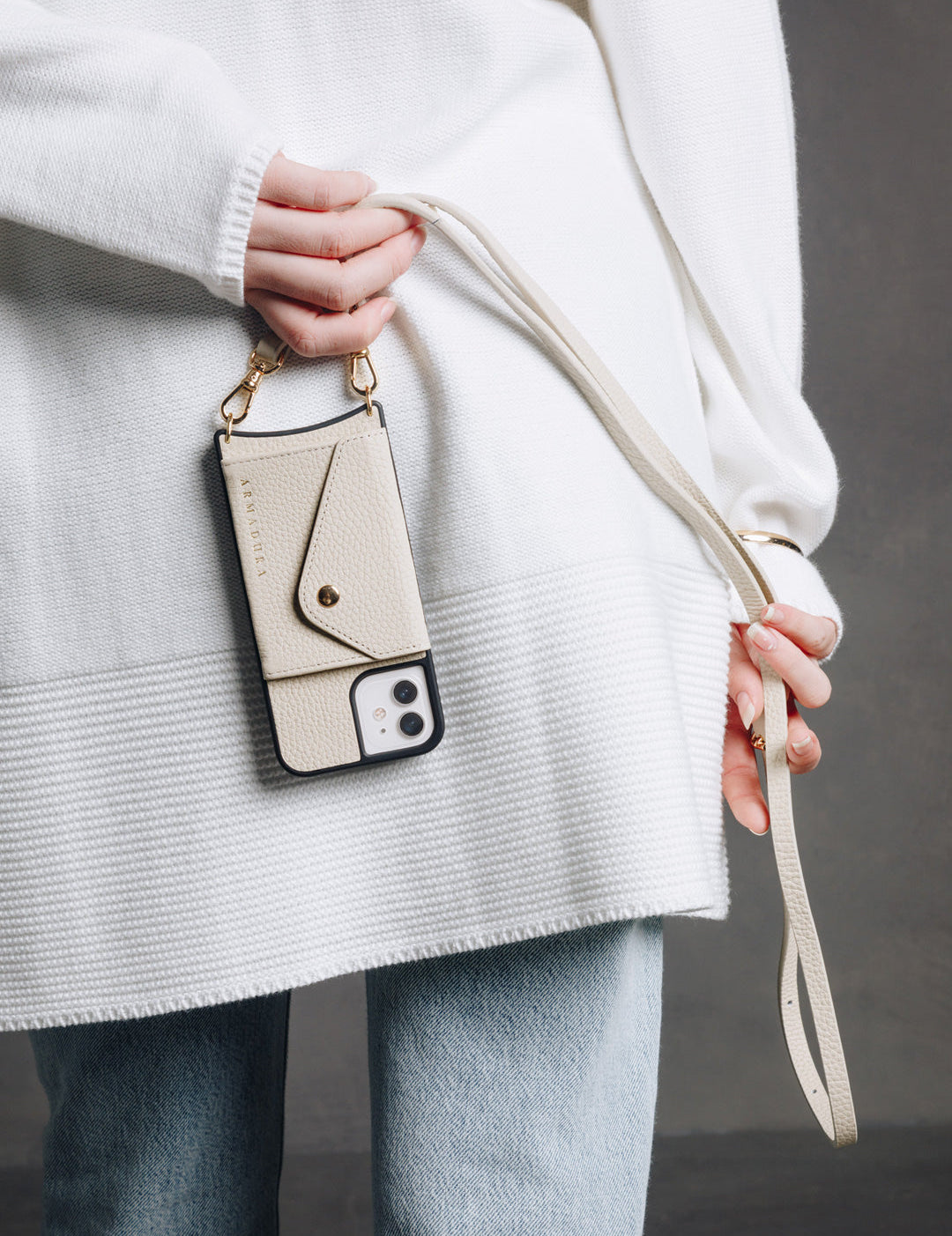 Hestia Crossbody iPhone Set - Crème - Crossbody Set- My Armadura